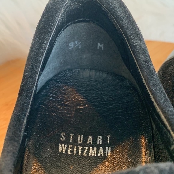 Stuart Weitzman || Black Suede Leather Slip On Sneakers 9.5 M - Picture 9 of 16